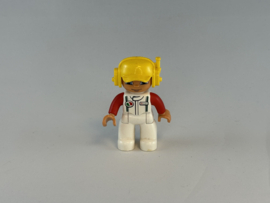 Octan / tank man wit met gele headset Duplo