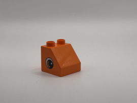 Oog op schuin blok oranje Duplo