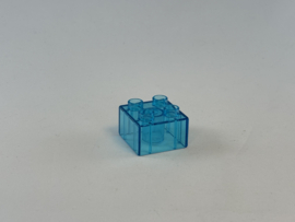 4 nops blok blauw doorzichtig Duplo