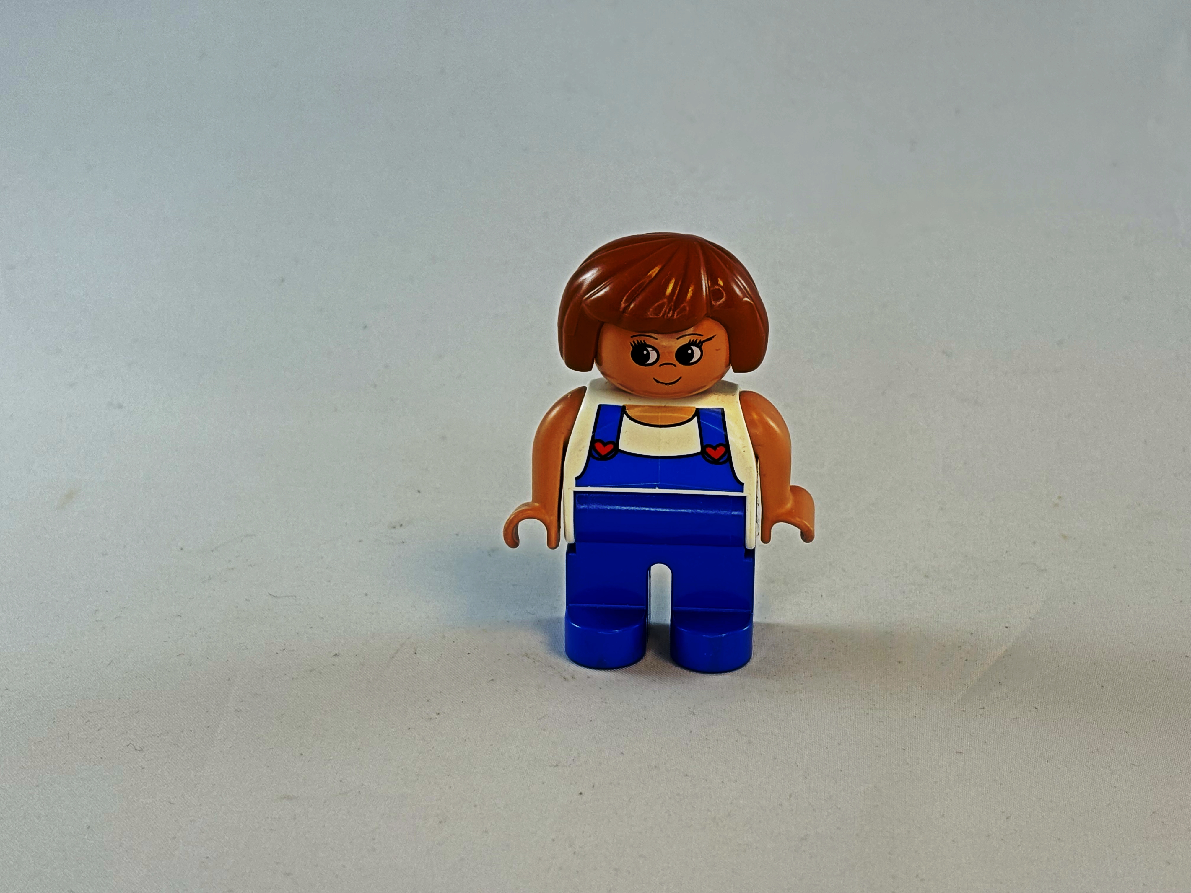 Vrouw blauw tuinbroek Duplo