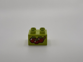 Appels met rups  limoengroen  Duplo