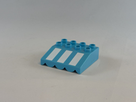 Luifel lichtblauw met strepen Duplo