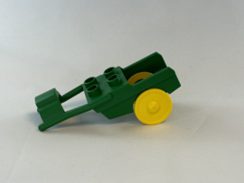 Paardenkar / menwagen groen Duplo