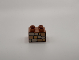 Stenen op blok medium bruin Duplo