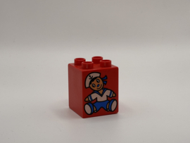 Pop matroos op blok hoog rood Duplo
