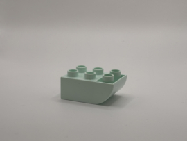 Blok 2x3 met omgekeerde helling licht aquablauw Duplo