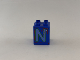 Blok 4 nops hoog blauw N Duplo