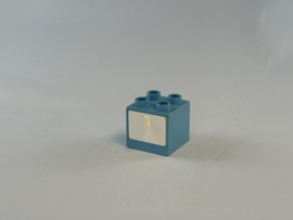 Ladekast blauw met witte lade Duplo