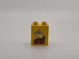 2 nops blok hoog  geel pakketje Duplo