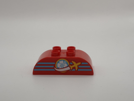 Vliegveld blok afgerond rood Duplo