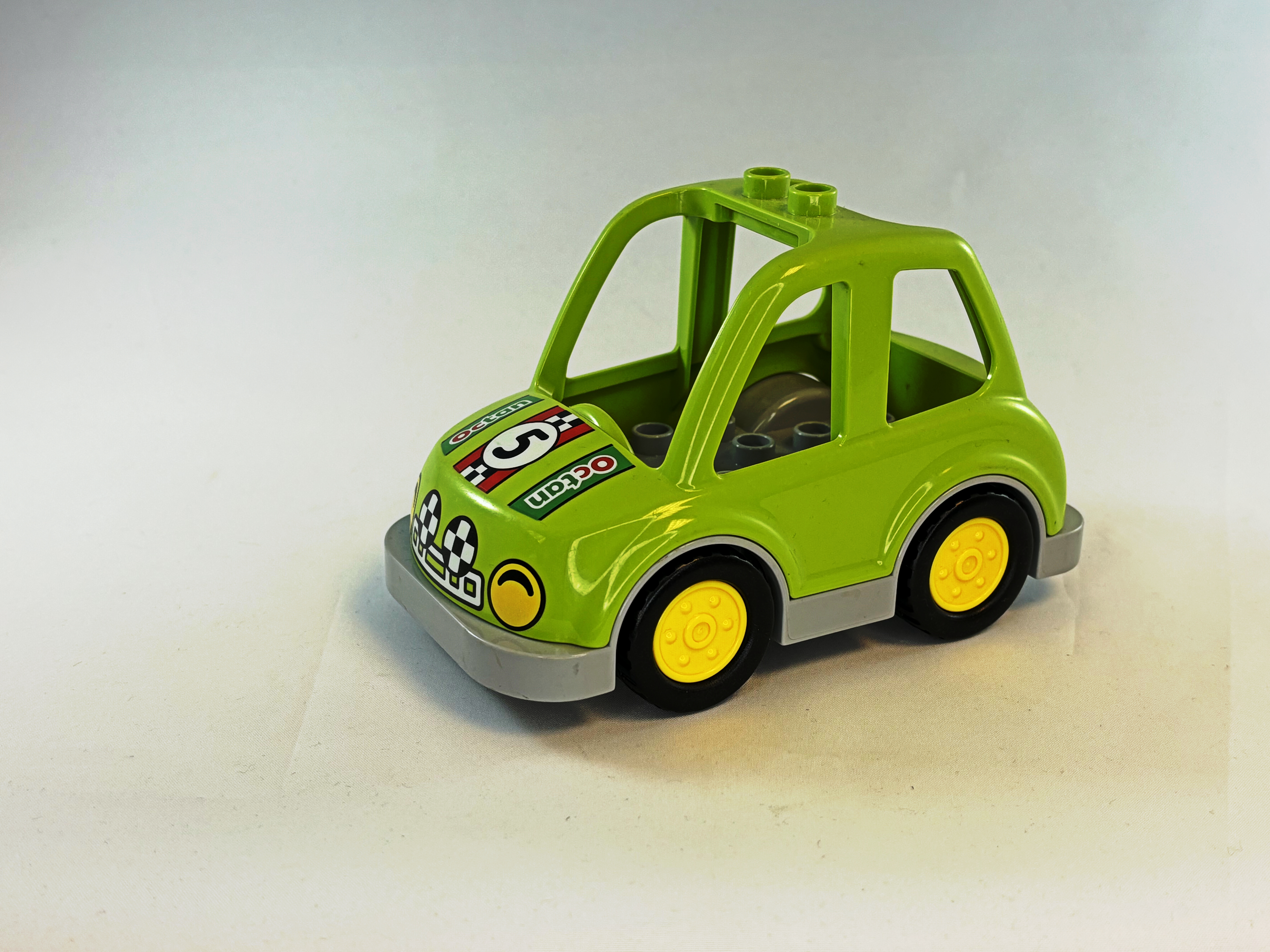 Rally auto groen grijs Duplo