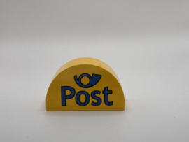 Halfrond blok post geel Duplo