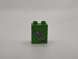 2 nops blok hoog felgroen telefoon Duplo