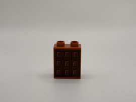 2 nops blok hoog medium bruin ramen  Duplo