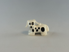 Hond wit met zwarte vlekjes Duplo