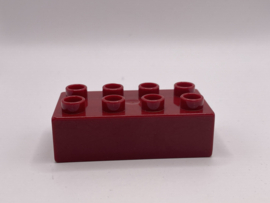 8 nops blok donkerrood Duplo