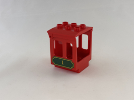 Cabine 1 hoog rood Duplo