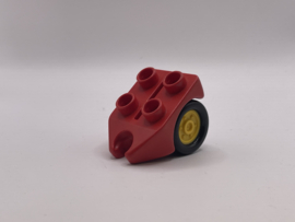 Landingsgestel / vliegtuig wielen rood geel Duplo