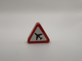 Verkeersbord pas op vliegtuigen wit Duplo