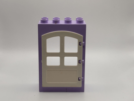 Kozijn violet met deur rond wit  Duplo