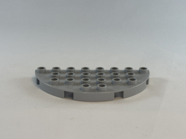 Plaat half rond lichtgrijs Duplo