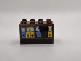 Boekenkast blok hoog bruin Duplo
