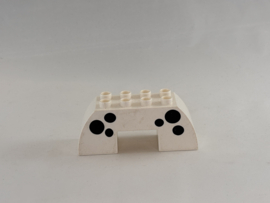Boogblok wit met zwart (hond) Duplo
