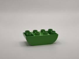 Blok 2x4 met gebogen onderkant felgroen Duplo