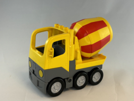 Betonmixer / cement wagen geel met rood Duplo