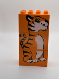 Tijger puzzel blokken oranje Duplo