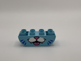 Bek poes blok afgerond azuurblauw Duplo
