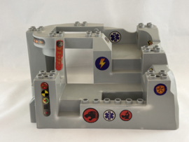 Grot / rots grijs met stickers Duplo