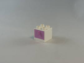 Ladekast wit met licht roze lade Duplo