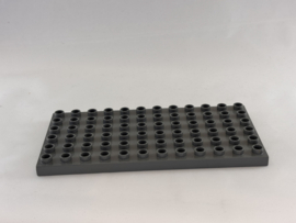 Plaat 6x12 donkergrijs Duplo