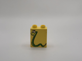 2 nops blok hoog slang (Dora) helder lichtgeel  Duplo