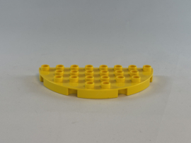 Plaat half rond geel Duplo