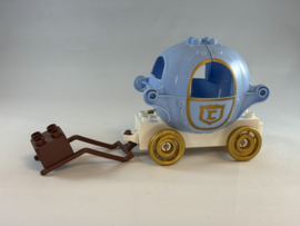 Koets blauw, bruin met wit (Assepoester) Duplo