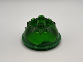 Deksel met ring transparant groen ballenbaan Duplo
