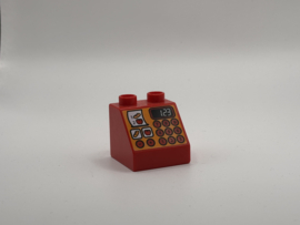 Kassa op schuin blok rood Duplo