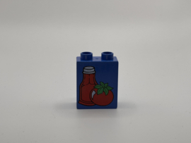 2 nops blok hoog blauw tomatensap Duplo