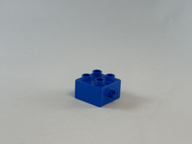 Blok 4 nops blauw voor hangbrug / windmolen Duplo