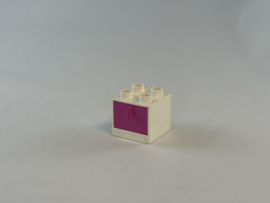 Ladekast wit met roze lade Duplo