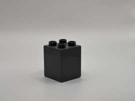 4 nops blok hoog donkergrijs Duplo