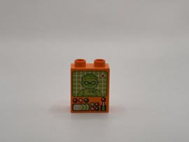 2 nops blok hoog oranje superhelden Duplo