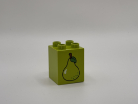 Peer op blok hoog  limoengroen Duplo
