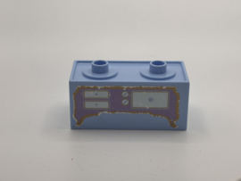 Gasfornuis lichtblauw met oven Duplo