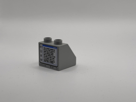 Computer op schuin blok grijs Duplo