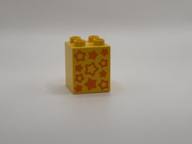 Sterren op blok hoog geel Duplo