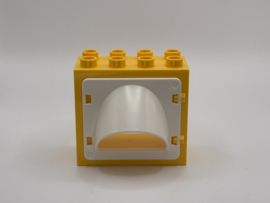 Kozijn geel met boograam wit 2x4 Duplo