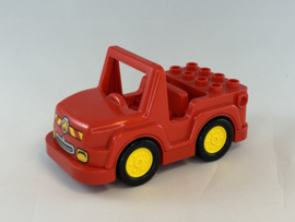 Brandweerauto met gele velgen Duplo